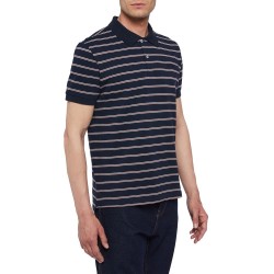 Ανδρικό Polo T-shirt Μπλε Ριγέ Pique Regular M2510D T2929 F4562 Geox