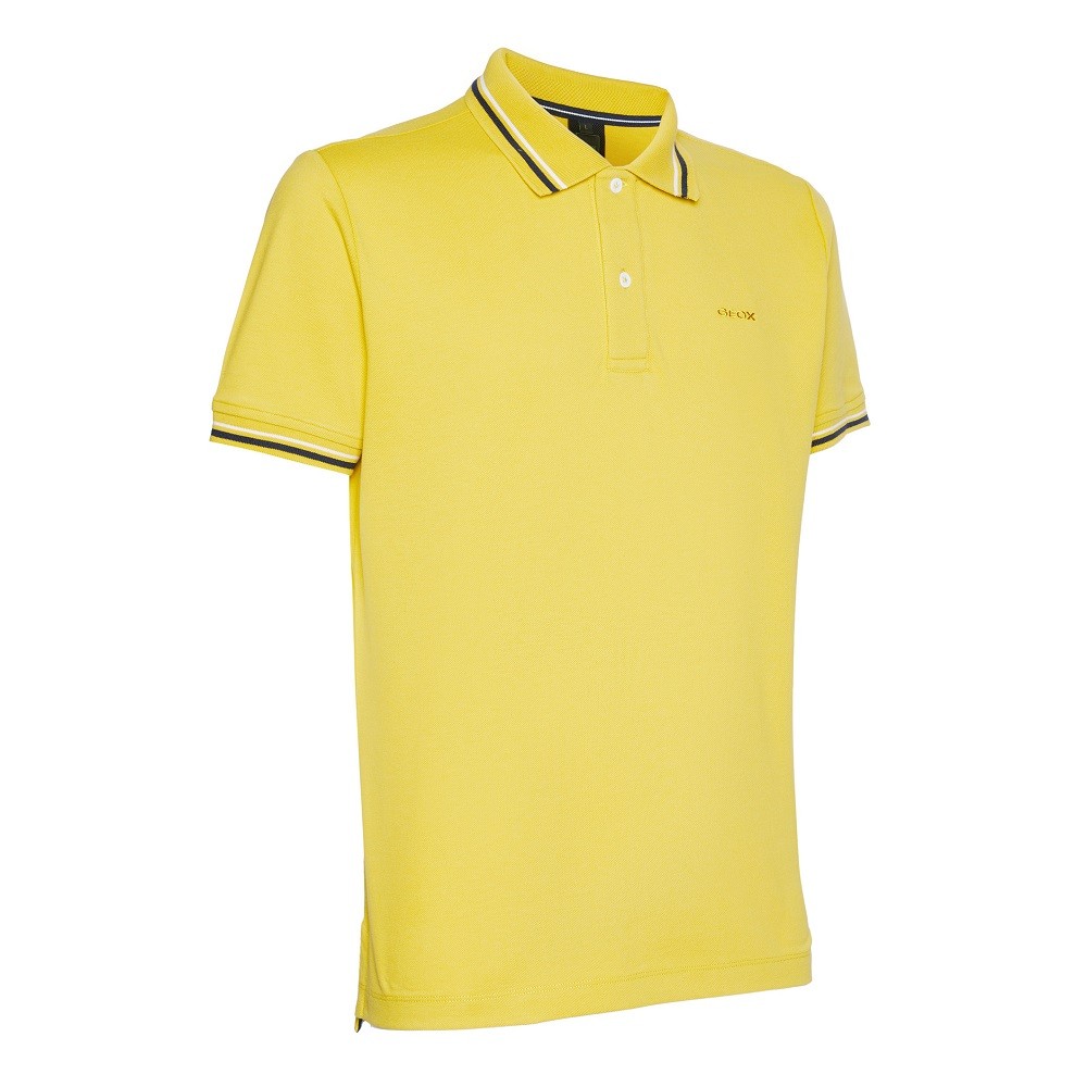GEOX</br>Ανδρικό Polo T-shirt Κίτρινο Pique Regular M3510A T2649 F2137 Geox GEOX</br>Ανδρικό Polo T-shirt Κίτρινο Pique Regular M3510A T2649 F2137 Geox