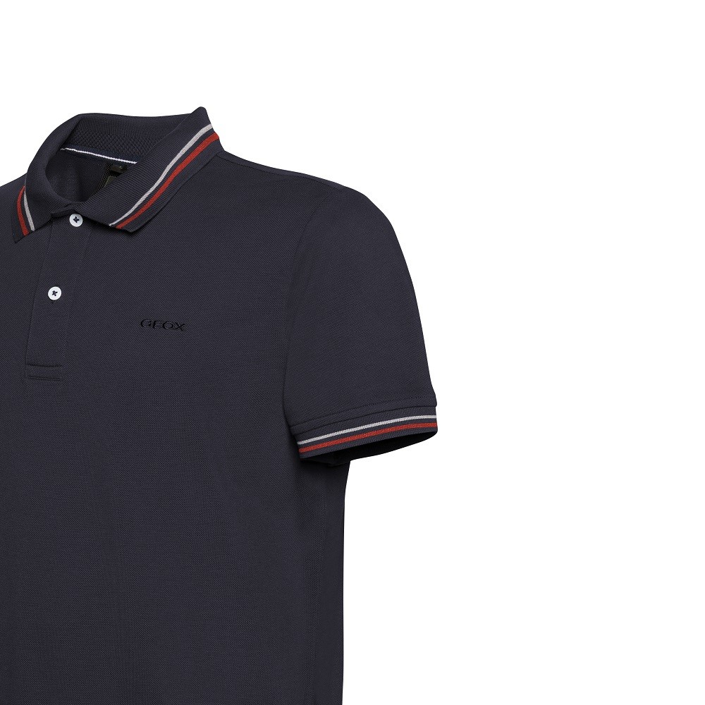 GEOX</br>Ανδρικό Polo T-shirt Μπλε Pique Regular M3510A T2649 F4386 Geox GEOX</br>Ανδρικό Polo T-shirt Μπλε Pique Regular M3510A T2649 F4386 Geox