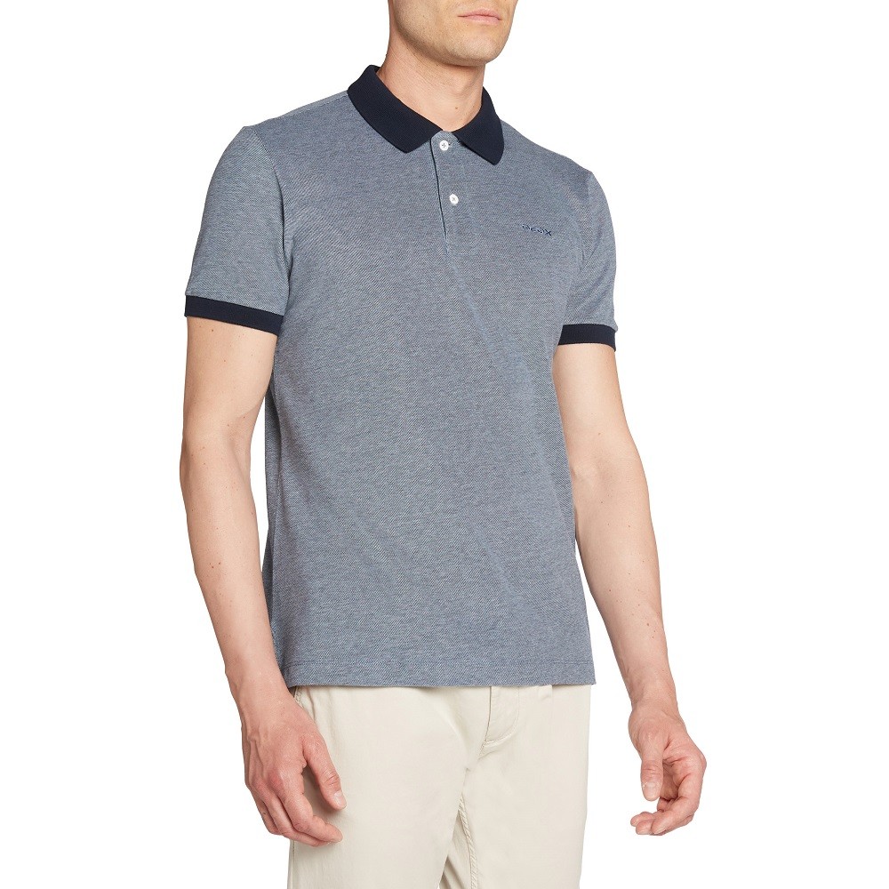 GEOX</br>Ανδρικό Polo T-shirt Μπλε Pique Regular M3510J T3003 F1714 Geox GEOX</br>Ανδρικό Polo T-shirt Μπλε Pique Regular M3510J T3003 F1714 Geox