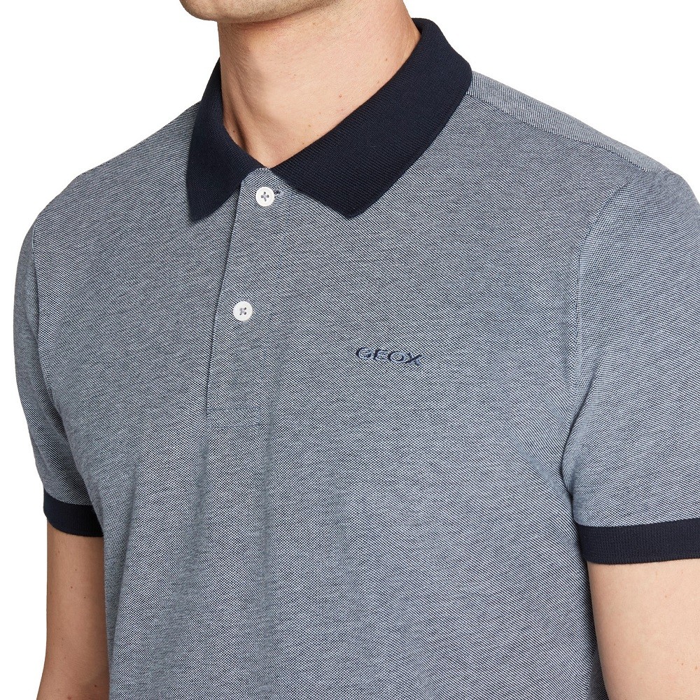 GEOX</br>Ανδρικό Polo T-shirt Μπλε Pique Regular M3510J T3003 F1714 Geox GEOX</br>Ανδρικό Polo T-shirt Μπλε Pique Regular M3510J T3003 F1714 Geox