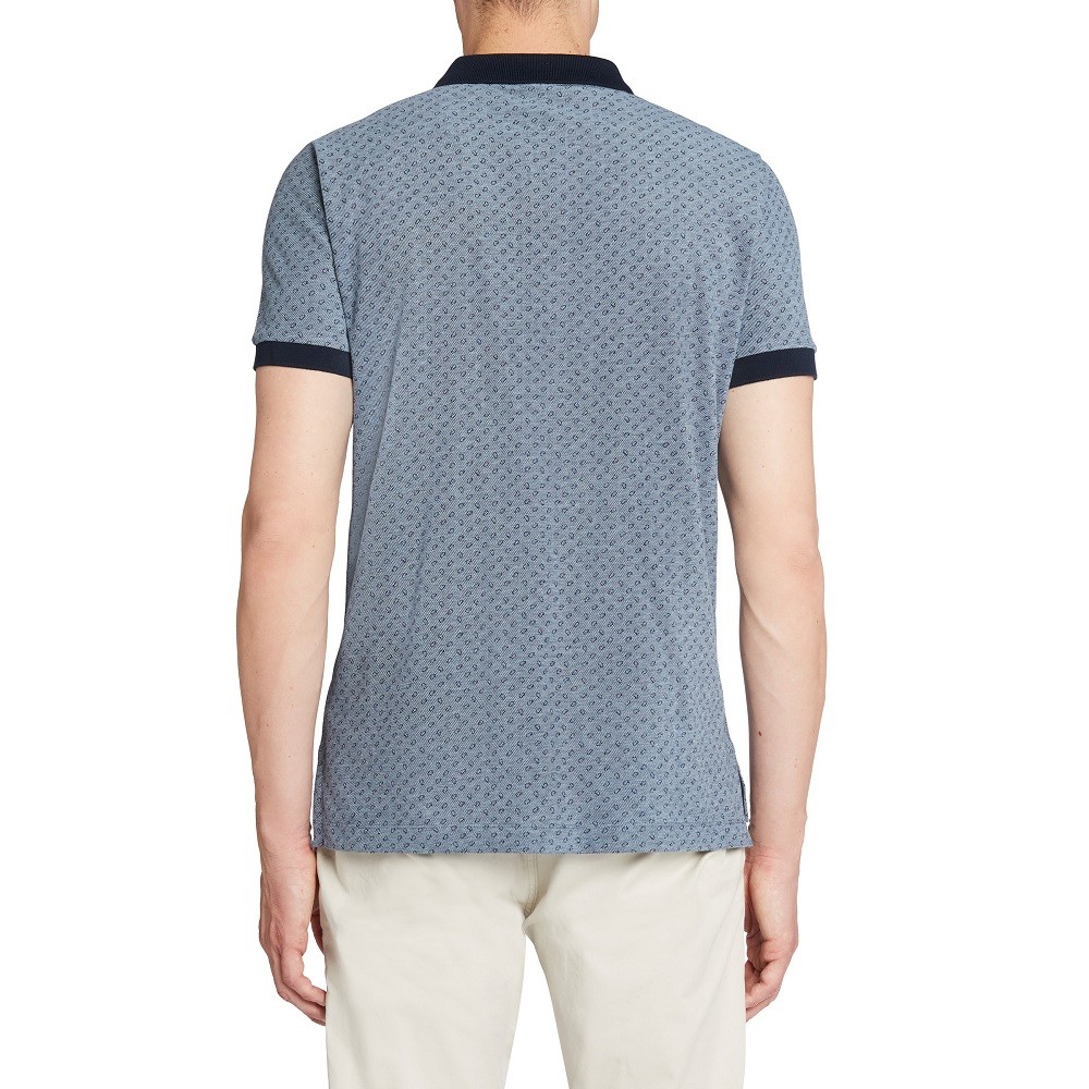 GEOX</br>Ανδρικό Polo T-shirt Μπλε Με Μικροσχέδιο Pique Regular M3510J T3004 F4594 Geox GEOX</br>Ανδρικό Polo T-shirt Μπλε Με Μικροσχέδιο Pique Regular M3510J T3004 F4594 Geox