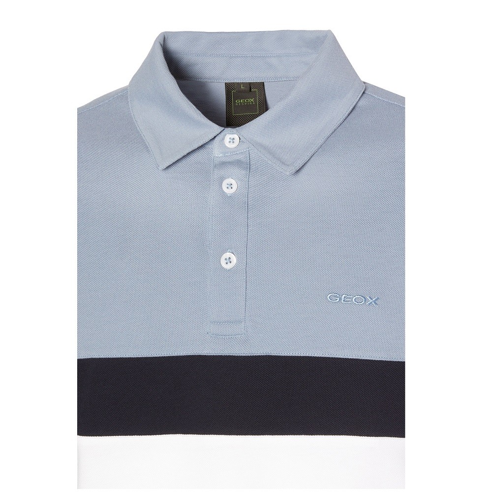 GEOX</br>Ανδρικό Polo T-shirt Λευκό/Γκρι Pique Regular M3510K T2649 F1695 Geox GEOX</br>Ανδρικό Polo T-shirt Λευκό/Γκρι Pique Regular M3510K T2649 F1695 Geox
