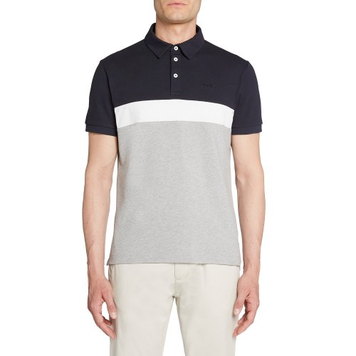 Ανδρικό Polo T-shirt Μπλε/Λευκό/Γκρι Pique Regular M3510K TC173 F1696 Geox Ανδρικό Polo T-shirt Μπλε/Λευκό/Γκρι Pique Regular M3510K TC173 F1696 Geox
