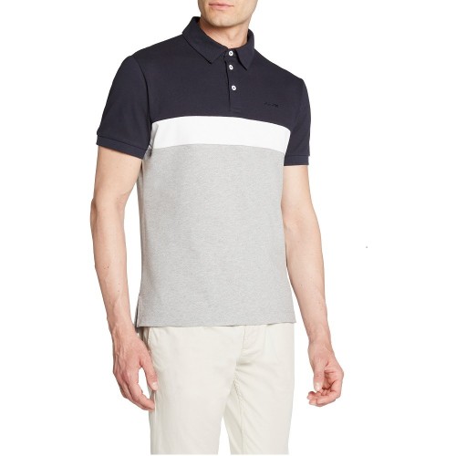 Ανδρικό Polo T-shirt Μπλε/Λευκό/Γκρι Pique Regular M3510K TC173 F1696 Geox