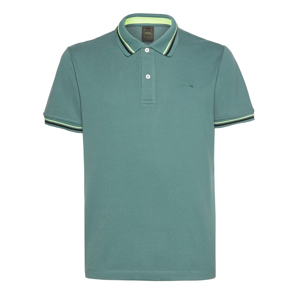 GEOX</br>Ανδρικό Polo T-shirt Πράσινο Pique Regular M3511A T2649 F3256 Geox GEOX</br>Ανδρικό Polo T-shirt Πράσινο Pique Regular M3511A T2649 F3256 Geox