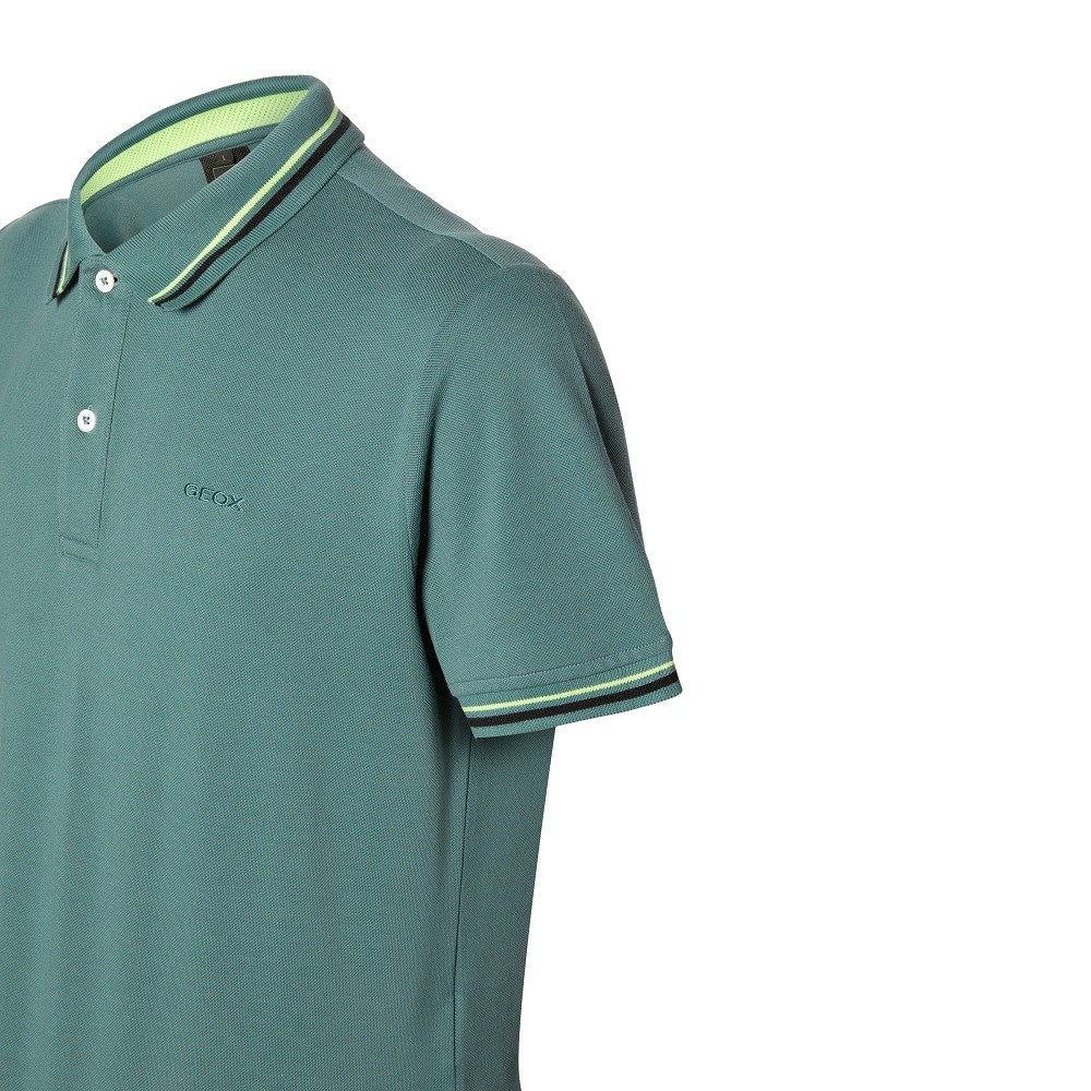GEOX</br>Ανδρικό Polo T-shirt Πράσινο Pique Regular M3511A T2649 F3256 Geox GEOX</br>Ανδρικό Polo T-shirt Πράσινο Pique Regular M3511A T2649 F3256 Geox