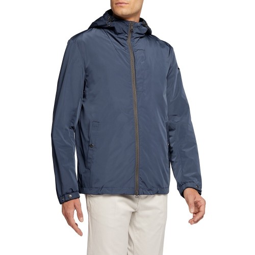 Ανδρικό Μπουφάν Μπλε Αντιανεμικό/Αδιάβροχο M3520T T2941 F4576 LEITAN MID PARKA Geox