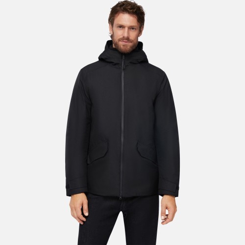 Ανδρικό Μπουφάν Παρκά Αδιάβροχο Μαύρο M3621C T3026 F9000 CLINTFORD Geox