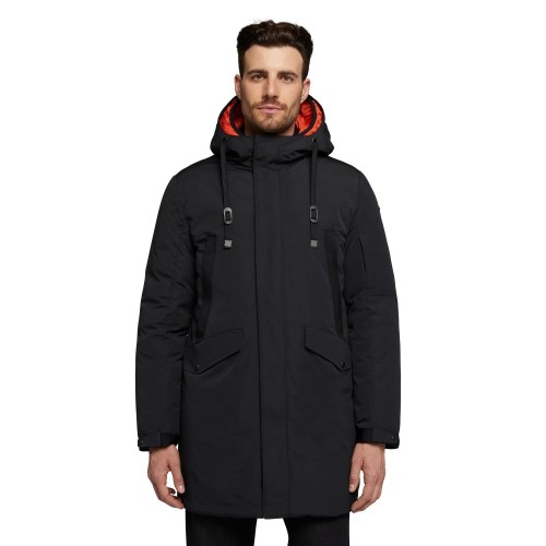 Ανδρικό Μπουφάν Παρκά Αδιάβροχο Μαύρο M3628N T3031 F9000 VELLETRI Geox