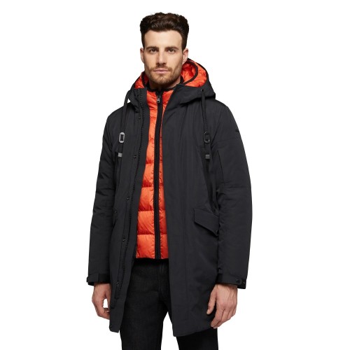 Ανδρικό Μπουφάν Παρκά Αδιάβροχο Μαύρο M3628N T3031 F9000 VELLETRI Geox