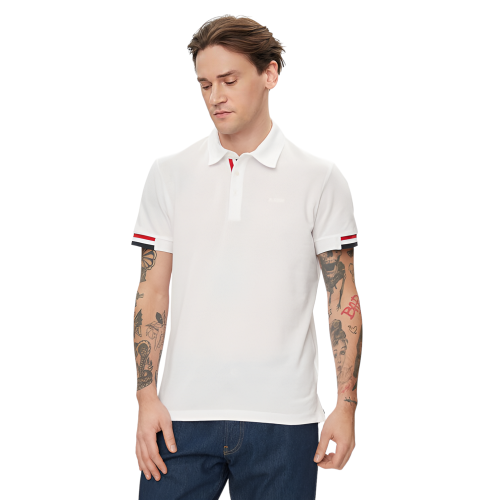 Ανδρικό Polo T-shirt Λευκό M4510L T2649 F1492 Geox