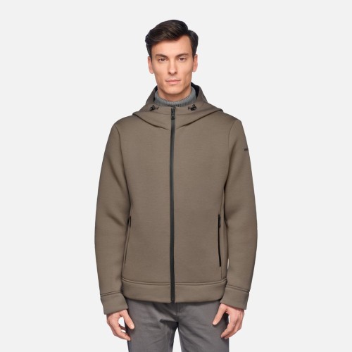 Ανδρική Ζακέτα Καφέ SWEATER HOODY+ZIP M4675A T3175 F6221 Geox