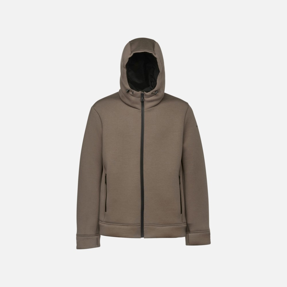 GEOX</br>Ανδρική Ζακέτα Καφέ SWEATER HOODY+ZIP M4675A T3175 F6221 Geox GEOX</br>Ανδρική Ζακέτα Καφέ SWEATER HOODY+ZIP M4675A T3175 F6221 Geox