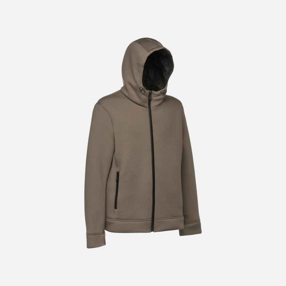 GEOX</br>Ανδρική Ζακέτα Καφέ SWEATER HOODY+ZIP M4675A T3175 F6221 Geox GEOX</br>Ανδρική Ζακέτα Καφέ SWEATER HOODY+ZIP M4675A T3175 F6221 Geox