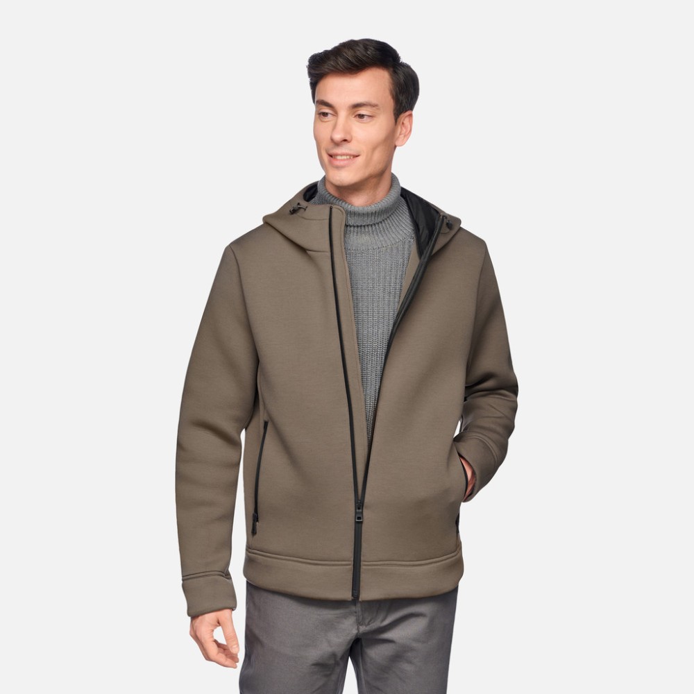 GEOX</br>Ανδρική Ζακέτα Καφέ SWEATER HOODY+ZIP M4675A T3175 F6221 Geox GEOX</br>Ανδρική Ζακέτα Καφέ SWEATER HOODY+ZIP M4675A T3175 F6221 Geox