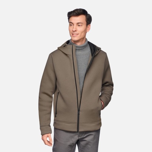 Ανδρική Ζακέτα Καφέ SWEATER HOODY+ZIP M4675A T3175 F6221 Geox