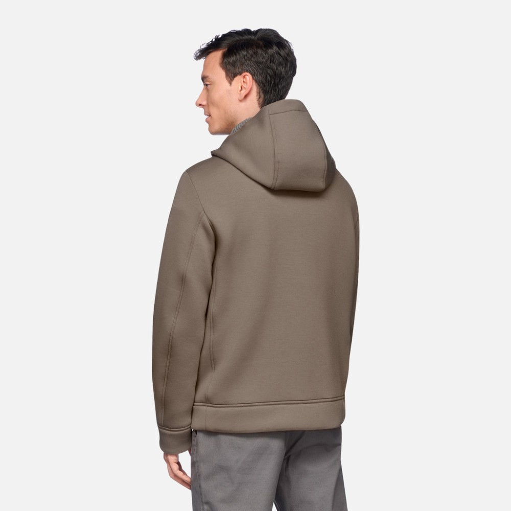 GEOX</br>Ανδρική Ζακέτα Καφέ SWEATER HOODY+ZIP M4675A T3175 F6221 Geox GEOX</br>Ανδρική Ζακέτα Καφέ SWEATER HOODY+ZIP M4675A T3175 F6221 Geox