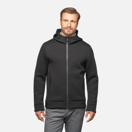 Ανδρική Ζακέτα Μαύρο SWEATER HOODY+ZIP M4675A T3175 F9000 Geox