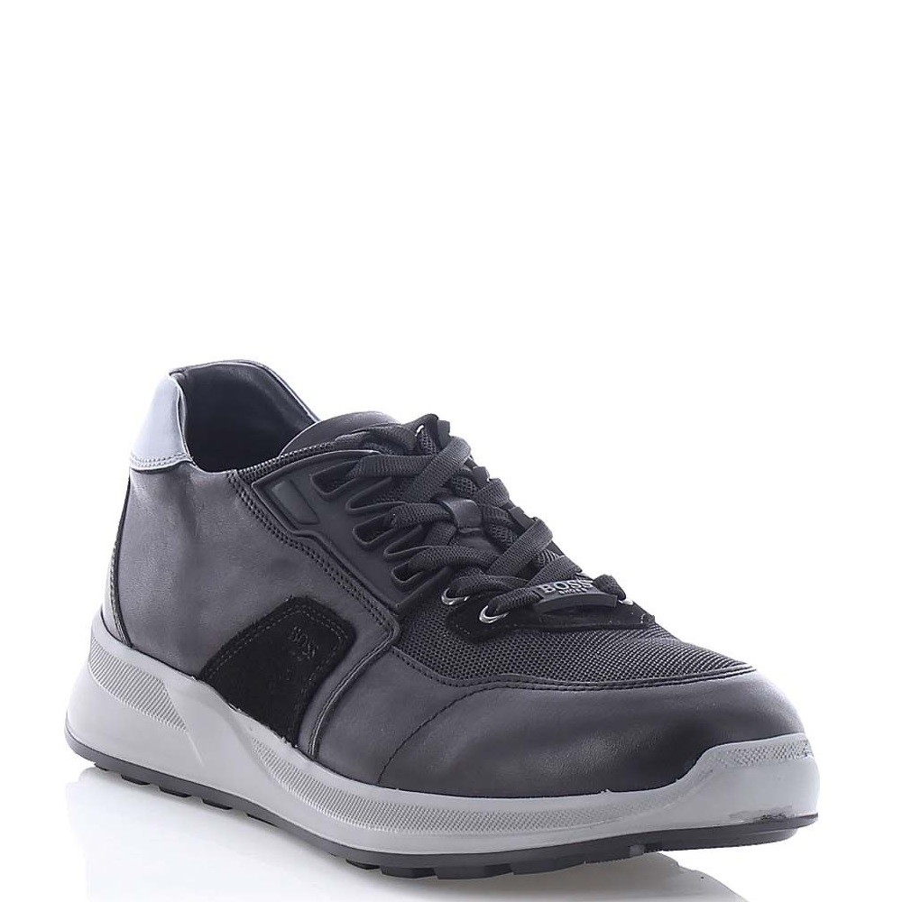 BOSS</br>Ανδρικά Sneakers Μαύρο Δέρμα M6298 SPORTY Boss BOSS</br>Ανδρικά Sneakers Μαύρο Δέρμα M6298 SPORTY Boss