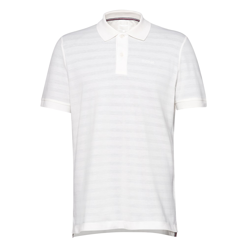 GEOX</br>Geox M6510E T3373 F2128 Ανδρικό Polo T-shirt Λευκό GEOX</br>Geox M6510E T3373 F2128 Ανδρικό Polo T-shirt Λευκό
