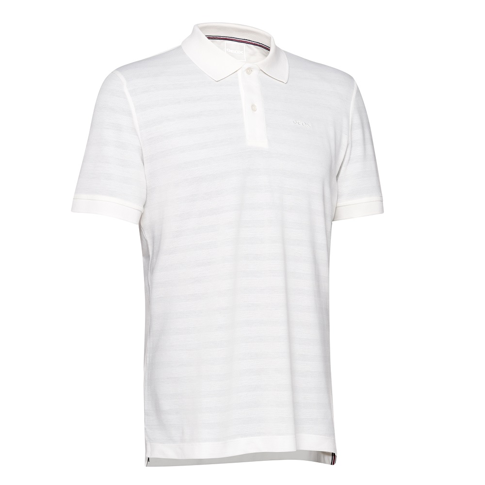 GEOX</br>Geox M6510E T3373 F2128 Ανδρικό Polo T-shirt Λευκό GEOX</br>Geox M6510E T3373 F2128 Ανδρικό Polo T-shirt Λευκό