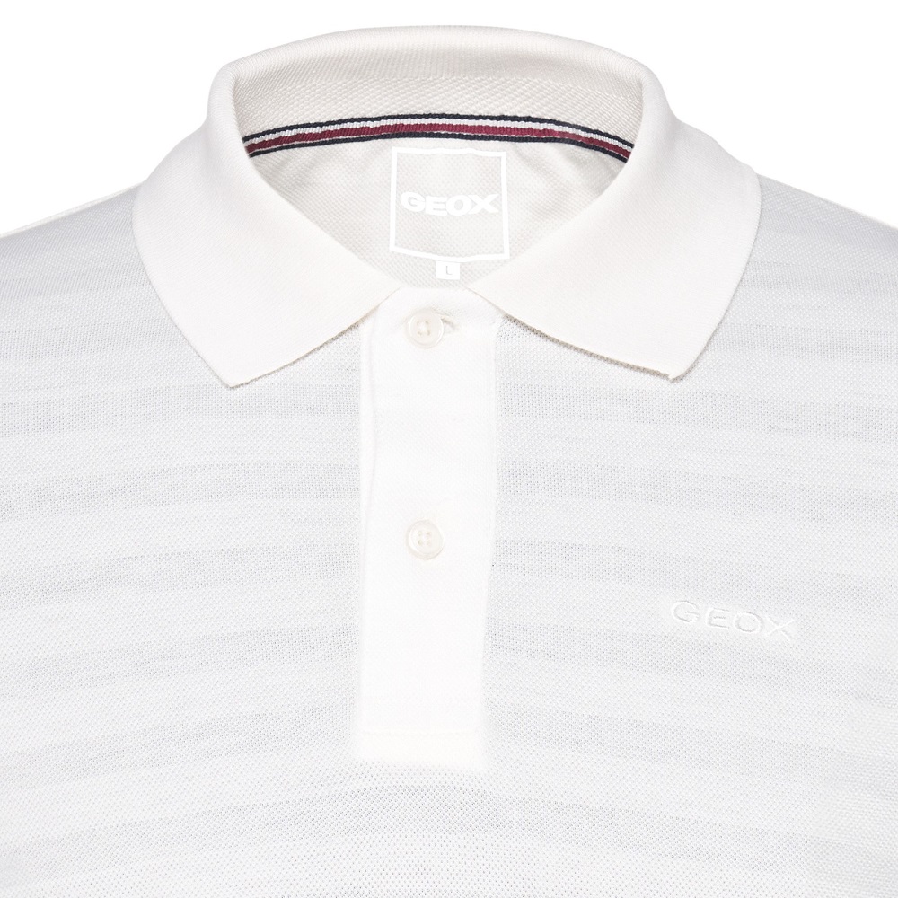 GEOX</br>Geox M6510E T3373 F2128 Ανδρικό Polo T-shirt Λευκό GEOX</br>Geox M6510E T3373 F2128 Ανδρικό Polo T-shirt Λευκό