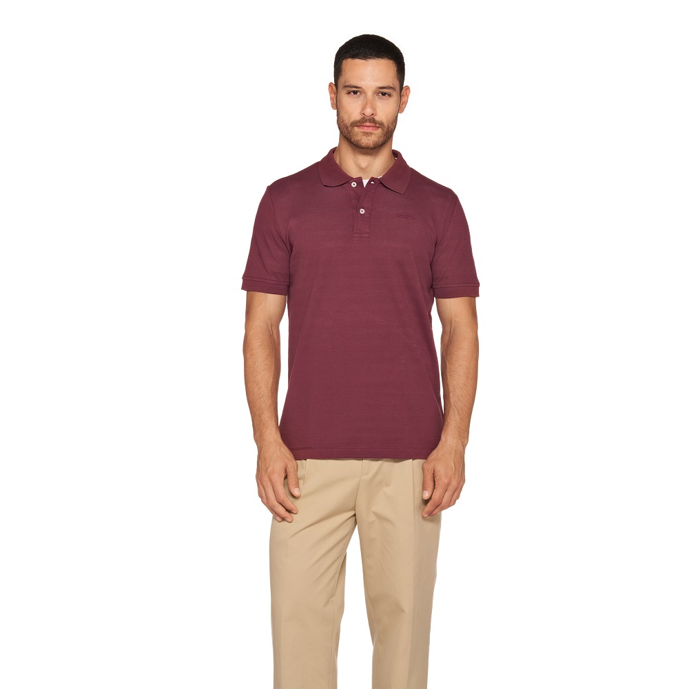 GEOX</br>Geox M6510E T3373 F7250 Ανδρικό Polo T-shirt Μπορντώ GEOX</br>Geox M6510E T3373 F7250 Ανδρικό Polo T-shirt Μπορντώ
