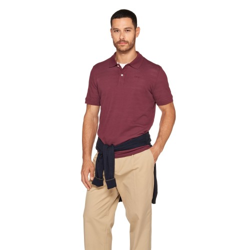 Geox M6510E T3373 F7250 Ανδρικό Polo T-shirt Μπορντώ