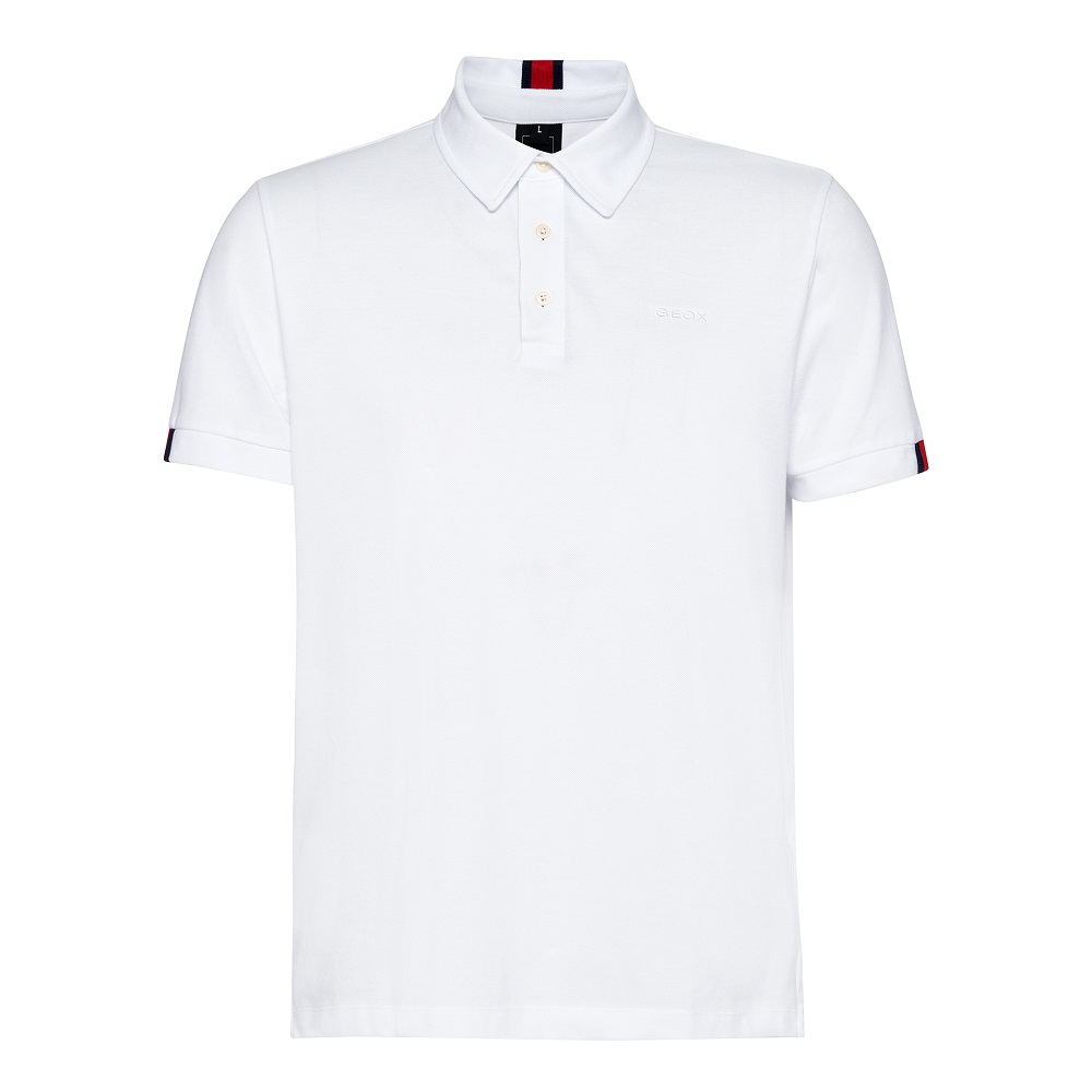 GEOX</br>Geox M6511L T3235 F2128 Ανδρικό Polo T-shirt Λευκό GEOX</br>Geox M6511L T3235 F2128 Ανδρικό Polo T-shirt Λευκό