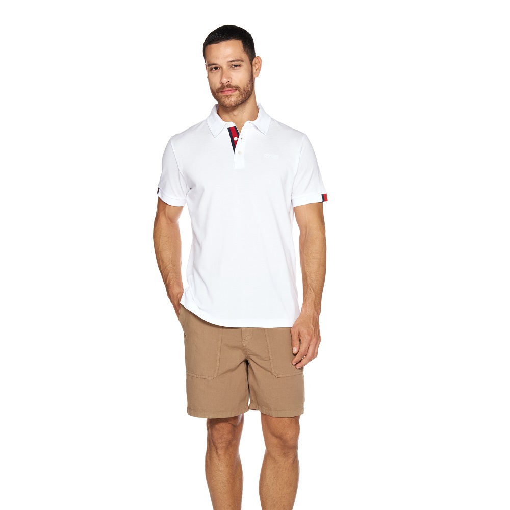 GEOX</br>Geox M6511L T3235 F2128 Ανδρικό Polo T-shirt Λευκό GEOX</br>Geox M6511L T3235 F2128 Ανδρικό Polo T-shirt Λευκό