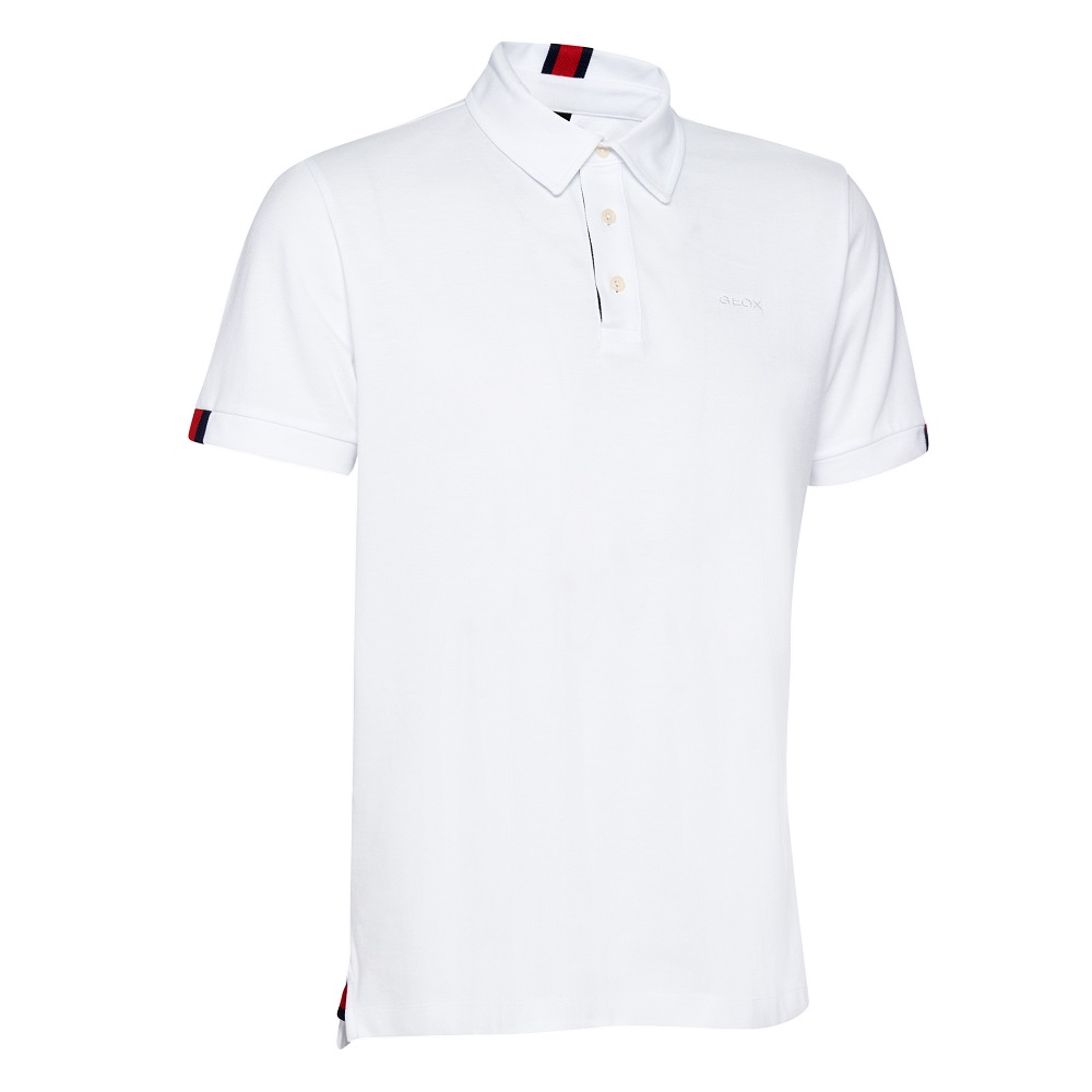 GEOX</br>Geox M6511L T3235 F2128 Ανδρικό Polo T-shirt Λευκό GEOX</br>Geox M6511L T3235 F2128 Ανδρικό Polo T-shirt Λευκό