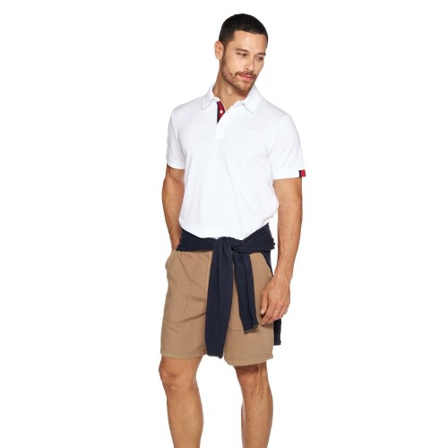 Geox M6511L T3235 F2128 Ανδρικό Polo T-shirt Λευκό