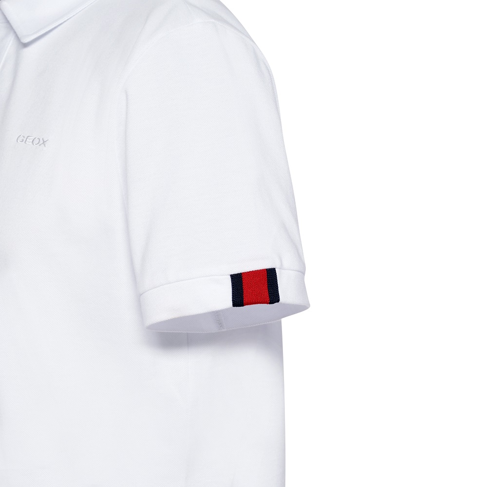 GEOX</br>Geox M6511L T3235 F2128 Ανδρικό Polo T-shirt Λευκό GEOX</br>Geox M6511L T3235 F2128 Ανδρικό Polo T-shirt Λευκό
