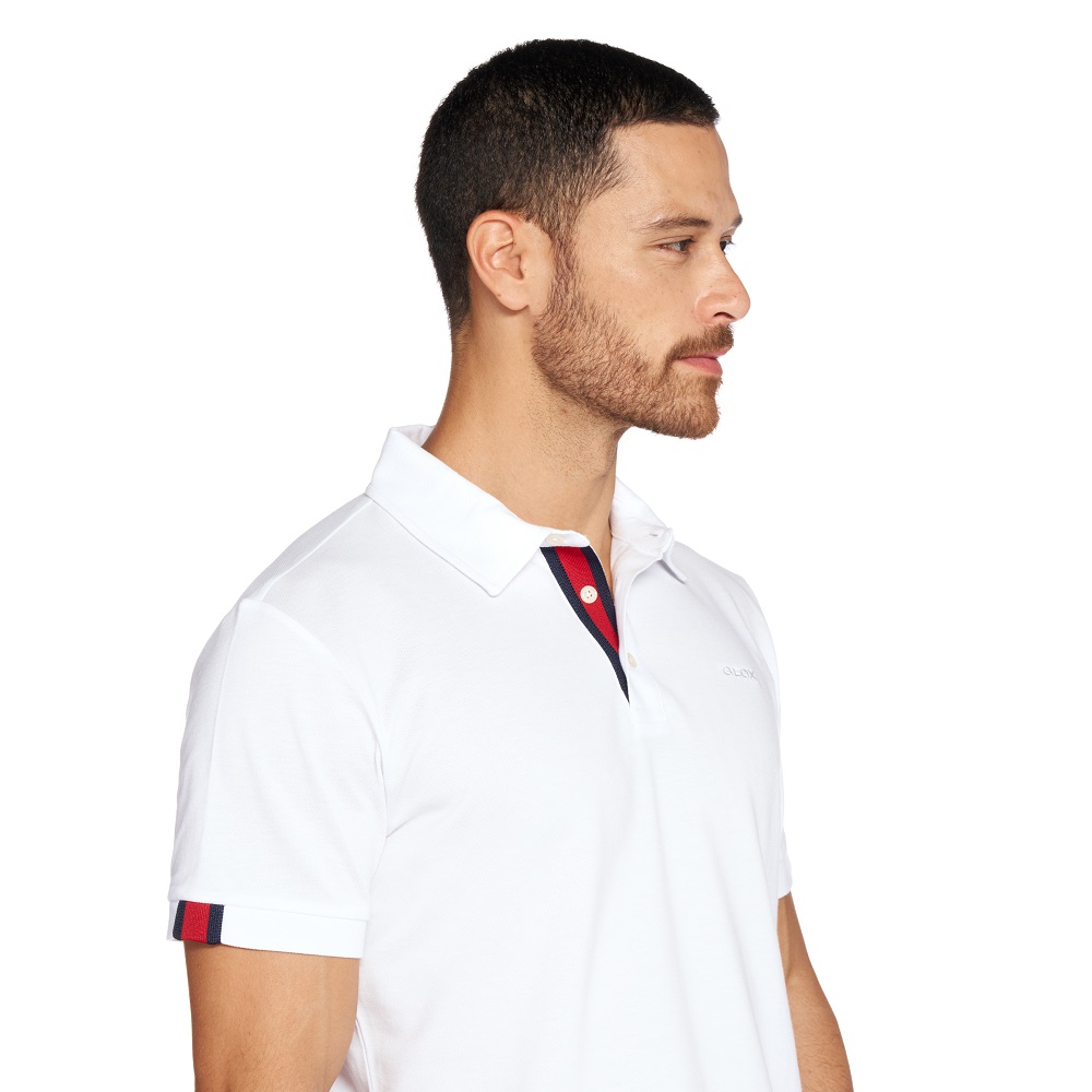GEOX</br>Geox M6511L T3235 F2128 Ανδρικό Polo T-shirt Λευκό GEOX</br>Geox M6511L T3235 F2128 Ανδρικό Polo T-shirt Λευκό