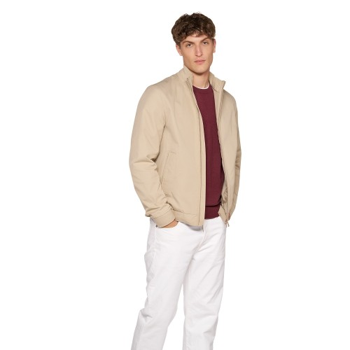 Geox JACOPO BOMBER M6520T T3336 F5241 Ανδρικό Μπουφάν Μπεζ Αντιανεμικό/Αδιάβροχο