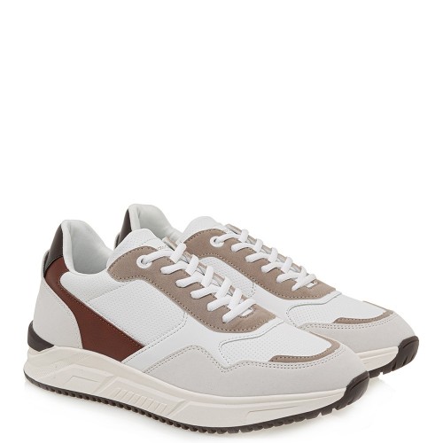 Ανδρικά Sneakers Λευκό Πολύχρωμο MALVIN-001 Renato Garini Ανδρικά Sneakers Λευκό Πολύχρωμο MALVIN-001 Renato Garini