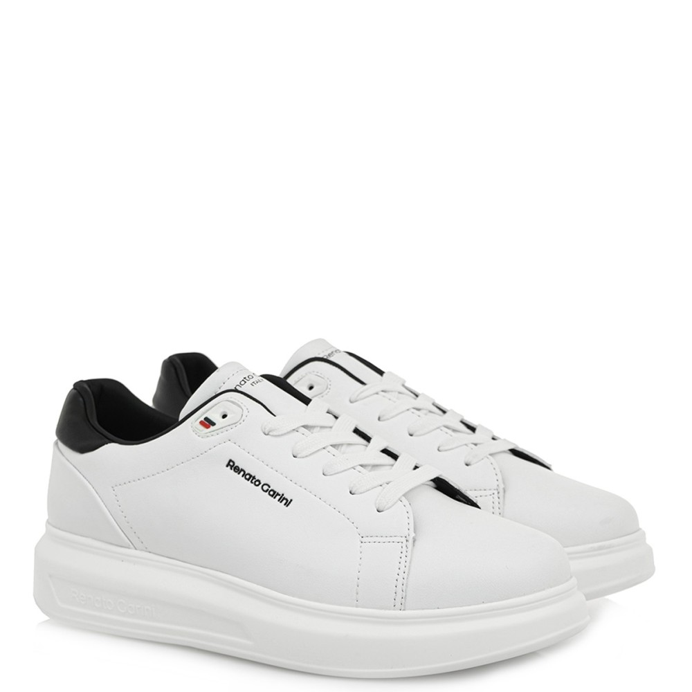 RENATO GARINI</br>Ανδρικά Sneakers Λευκό/Μαύρο MARCELLO-615 Renato Garini RENATO GARINI</br>Ανδρικά Sneakers Λευκό/Μαύρο MARCELLO-615 Renato Garini