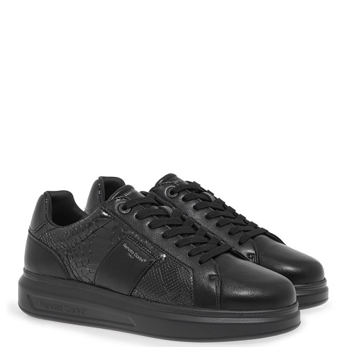 Renato Garini MARCELLO-630 Ανδρικά Sneakers Μαύρο Φίδι/Μαύρο Βερνί  Renato Garini MARCELLO-630 Ανδρικά Sneakers Μαύρο Φίδι/Μαύρο Βερνί
