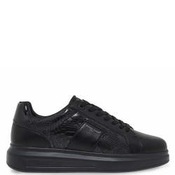 RENATO GARINI</br>Renato Garini MARCELLO-630 Ανδρικά Sneakers Μαύρο Φίδι/Μαύρο Βερνί