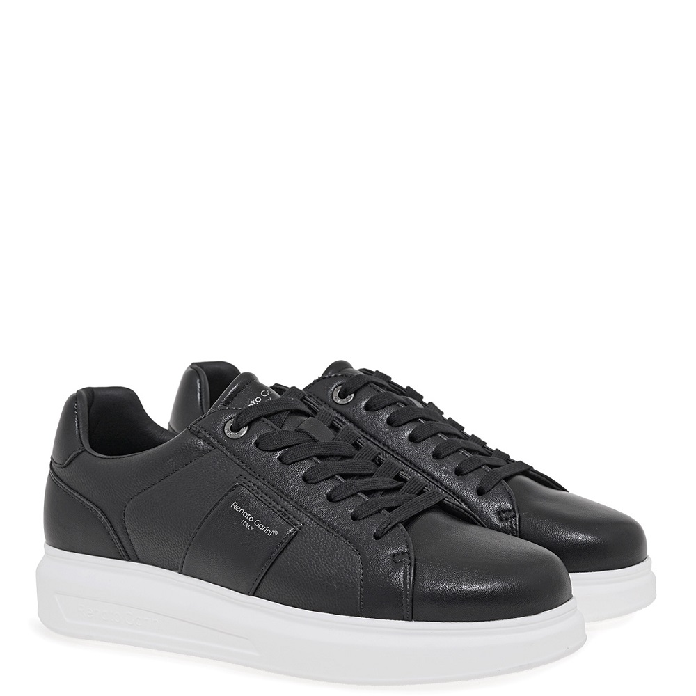 RENATO GARINI</br>Renato Garini MARCELLO-630 Ανδρικά Sneakers Μαύρο/Μαύρο Grain/Λευκό RENATO GARINI</br>Renato Garini MARCELLO-630 Ανδρικά Sneakers Μαύρο/Μαύρο Grain/Λευκό