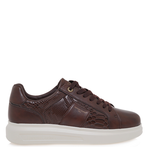 Renato Garini MARCELLO-630 Ανδρικά Sneakers Καφέ/Καφέ Φίδι Renato Garini MARCELLO-630 Ανδρικά Sneakers Καφέ/Καφέ Φίδι