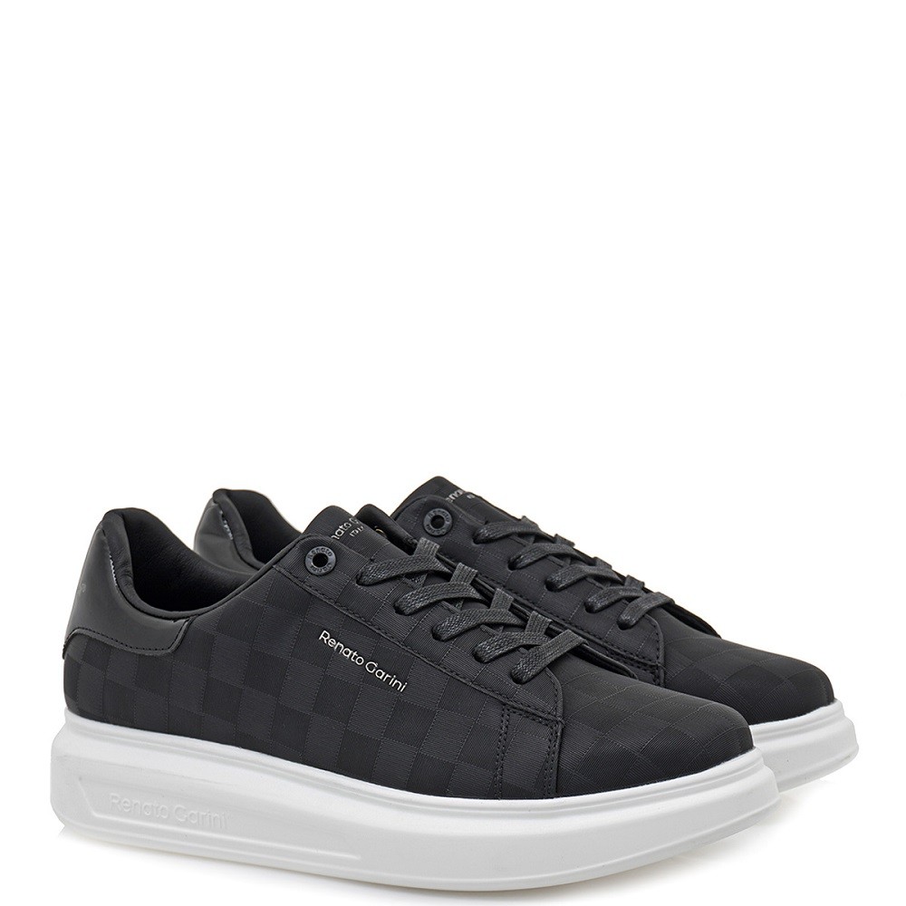 RENATO GARINI</br>Ανδρικά Sneakers Μαύρο Στάμπα/Μαύρο Βερνίκι MARCELLO-724 Renato Garini RENATO GARINI</br>Ανδρικά Sneakers Μαύρο Στάμπα/Μαύρο Βερνίκι MARCELLO-724 Renato Garini