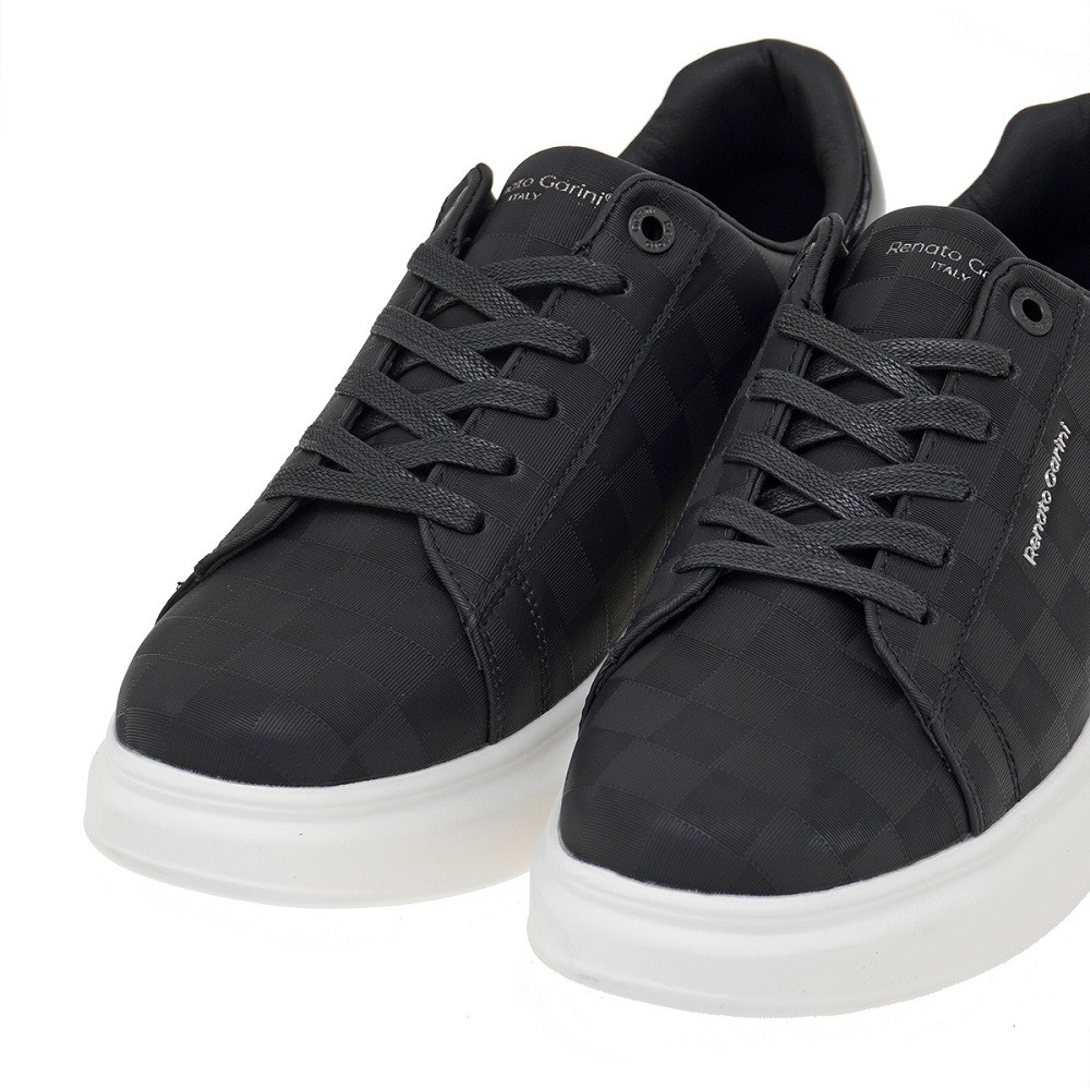 RENATO GARINI</br>Ανδρικά Sneakers Μαύρο Στάμπα/Μαύρο Βερνίκι MARCELLO-724 Renato Garini RENATO GARINI</br>Ανδρικά Sneakers Μαύρο Στάμπα/Μαύρο Βερνίκι MARCELLO-724 Renato Garini