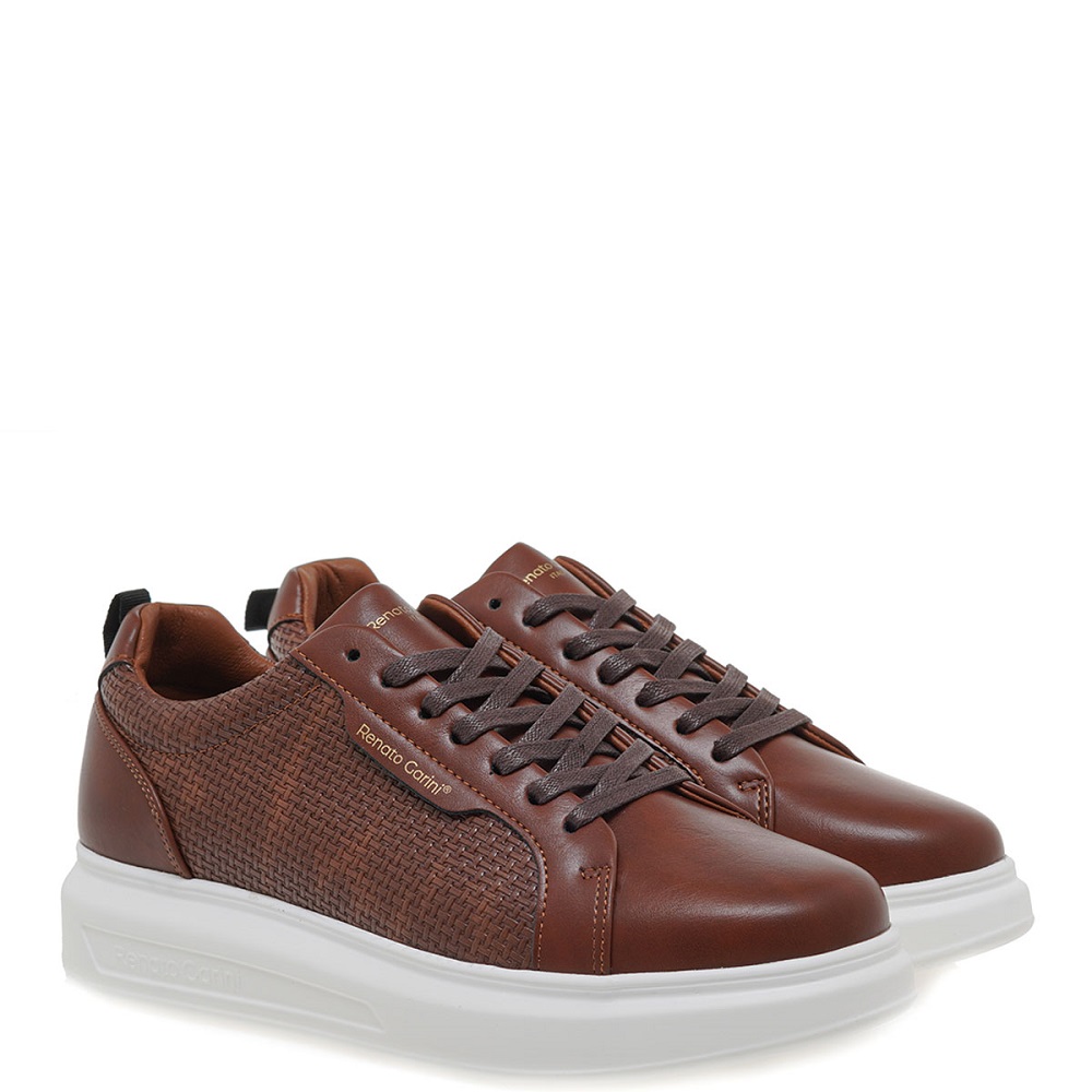 RENATO GARINI</br>Renato Garini MARCELLO-9-028 Ανδρικά Sneakers Ταμπά Σκούρο Πλεκτό RENATO GARINI</br>Renato Garini MARCELLO-9-028 Ανδρικά Sneakers Ταμπά Σκούρο Πλεκτό
