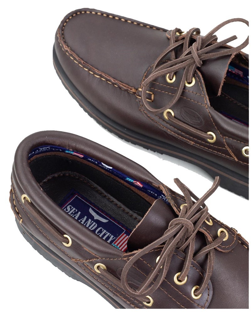 SEA & CITY</br>Ανδρικά Boat-shoes/Ιστιοπλοϊκά Καφέ Δέρμα C55 MEMPHIS Sea & City SEA & CITY</br>Ανδρικά Boat-shoes/Ιστιοπλοϊκά Καφέ Δέρμα C55 MEMPHIS Sea & City