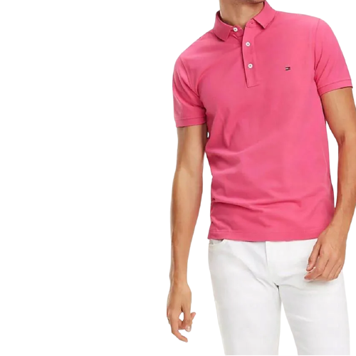 Ανδρικό Polo T-shirt Φούξια Slim MW0MW09732-666 Tommy Hilfiger