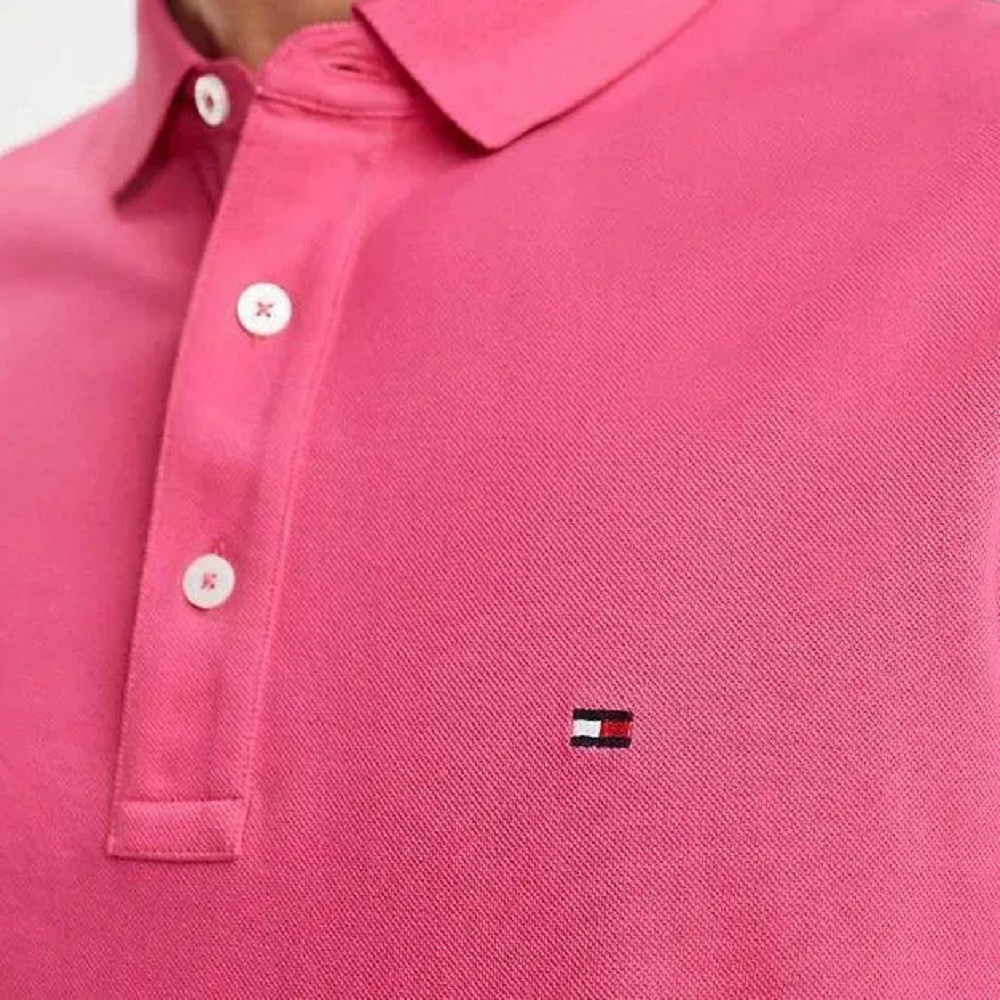 TOMMY HILFIGER</br>Ανδρικό Polo T-shirt Φούξια Slim MW0MW09732-666 Tommy Hilfiger TOMMY HILFIGER</br>Ανδρικό Polo T-shirt Φούξια Slim MW0MW09732-666 Tommy Hilfiger