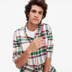 Ανδρικό Πουκάμισο Πράσινο Multi Καρό Relaxed MW0MW10715-OLZ Tommy Hilfiger