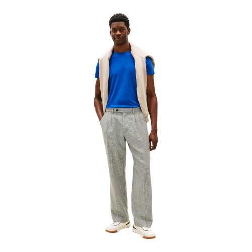 Tommy Hilfiger Core Stretch Slim MW0MW10800-C7F Ανδρικό T-shirt Μπλε Ηλεκτρίκ